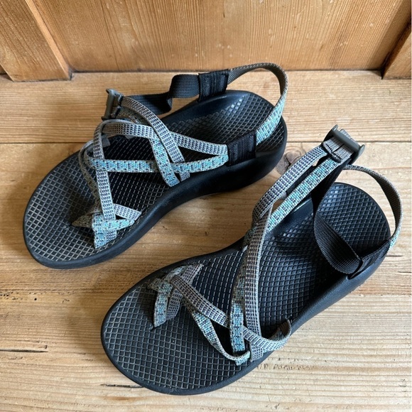 Chaco Women's Sport Hiking Beach Outdoor Strappy ZX2 Sandals Aztec Blue … - Picture 1 of 7